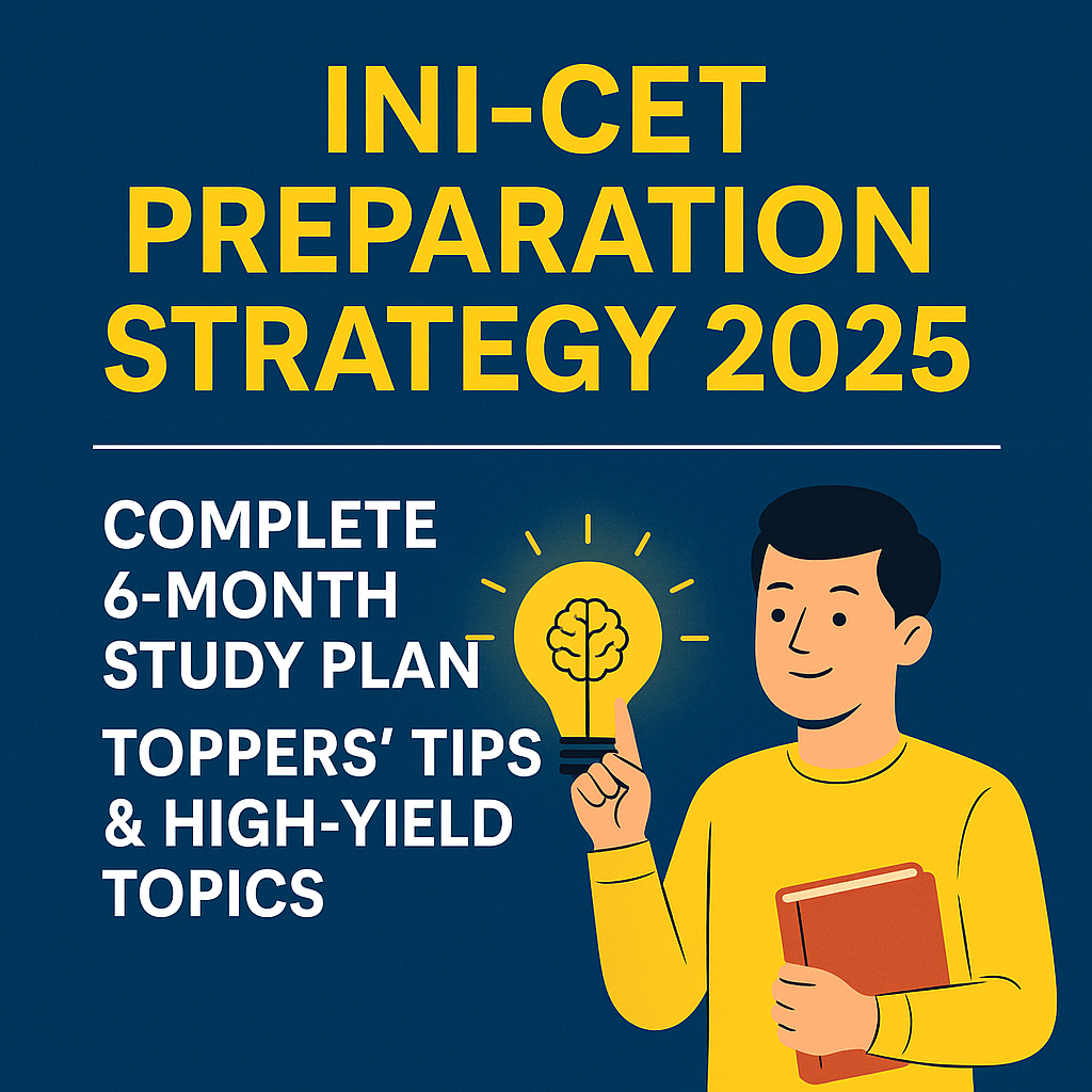 INI-CET Preparation Strategy 2025: Complete 6-Month Study Plan, Toppers’ Tips & High-Yield Topics?